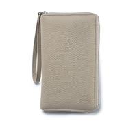 Leather Passport Holder Travel Wallet, RFID Passport Wallet with Zippered Pocket and Cash Slot, for Secure Traveling and Documentation Organizer (Eephant Grey)