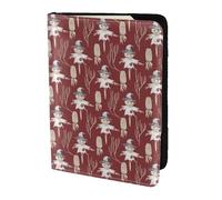 Leather Passport Holder Travel Women Men - Slim Autumn Scarecrow Harvest Joy Passport Wallet Cover Case, Travel Document Holder Holds, Document, Cards, Tickets, Id for Airport Essentials 5.5 Inch