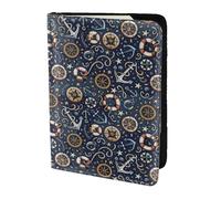 Leather Passport Holder Travel Women Men - Slim Nautical Passport Wallet Cover Case, Travel Document Holder Holds, Document, Cards, Tickets, Id for Airport Essentials 5.5 Inch