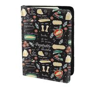 Leather Passport Holder Travel Women Men - Slim Vegetable Quiche Passport Wallet Cover Case, Travel Document Holder Holds, Document, Cards, Tickets, Id for Airport Essentials 5.5 Inch