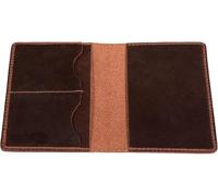 Leather Passport Holder Wallet, Full Grain Bifold Case, Minimalist Design, Passport Holder for Travel Essentials,Passport Wallet Cover Case for Travel, Brown, 0.3" x 4.2" x 3.5", Minimalist