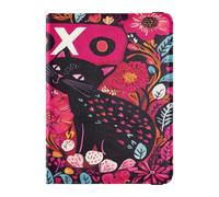 Leather Passport Holders Lightweight Passport Wallet for Women Men Document Organizer Holder Accessories Travel Essentials Valentines Day Flowers Cats Love Is Sweet, Valentines Day flowers Cats Love