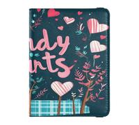 Leather Passport Holders Waterproof Wallet Combo for Women Men Document Organizer Holder Accessories Travel Valentines Day Tree Love Heart Candy Hearts, Valentines Day Tree Love Heart Candy Hearts,