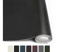 Leather Patch Kit, Self-Adhesive Leather Patches, Premium Self-Adhesive Leather Repair Patch, Leather Patch Kit for Couch, Sofa, Cracks, Burns, Car Seats Accessories (Black, 10 x 200 cm)