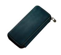 Leather Pen Case, YIGZYCN 3 Compartment Slots Hard Shell Pencil Case Portable Pen Case for Fountain Pen