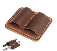 Leather Pen Clip Organizer PUSoporte Notebook Pen Holder,Retro Handmade Pencil Holder | Planner and Magazine Accessory for Students, Office Use, Backpacks, Dark Coffee, Consulte la descripción, See