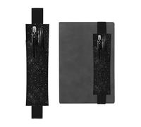 Leather Pen Holder Bookmark GGNKDL A Dense Cluster of Stars Pattern for Hardcover Journals, Diaries, Planners - Adjustable Strap Band Pouch