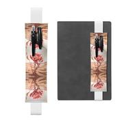 Leather Pen Holder Bookmark GGNKDL Abstract Desert Roses Pattern for Hardcover Journals, Diaries, Planners - Adjustable Strap Band Pouch