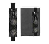 Leather Pen Holder Bookmark GGNKDL Patterns on Stone Pattern for Hardcover Journals, Diaries, Planners - Adjustable Strap Band Pouch