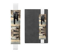 Leather Pen Holder Bookmark GGNKDL Seals Along The Coast Pattern for Hardcover Journals, Diaries, Planners - Adjustable Strap Band Pouch