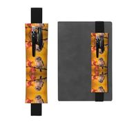 Leather Pen Holder Bookmark GGNKDL Tiny Owl Pattern for Hardcover Journals, Diaries, Planners - Adjustable Strap Band Pouch