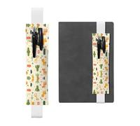 Leather Pen Holder Bookmark LLKGOT Desert Creatures Printing for Hardcover Journals, Diaries, Planners - Adjustable Strap Band Pouch