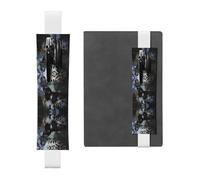 Leather Pen Holder Bookmark RRKDOY Butterfly Shadow in The Valley Printed for Hardcover Journals, Diaries, Planners - Adjustable Strap Band Pouch