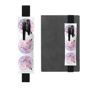 Leather Pen Holder Bookmark RRKDOY Koala in The Bubble Printed for Hardcover Journals, Diaries, Planners - Adjustable Strap Band Pouch