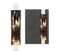 Leather Pen Holder Bookmark RRKDOY Little Hedgehog on The Tree Printed for Hardcover Journals, Diaries, Planners - Adjustable Strap Band Pouch