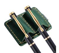 Leather Pen Holder for Notebooks,Wear-Resistant Anti-Lost | Notebook Pen Holder with Pocket Clip - for Office School Classroom Conference Pharmacy Laboratory Outdoor Travel