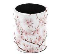 Leather Pen Holder, Pink Cherry Blossoms Pencil Holder for Desk Organizer Pencil Cup Desk Decor Makeup Organizer Multifunctional Office Supplies for Home, Office and Classroom