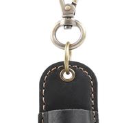 Leather Pen Holder, Portable Leather Anti-Lost Storage Case with Keychain for Cafe Couch Dorm Hospital Home Offices School Hotel Room Tabletop Key Notepad Pencil Convenient Stylish Organizer