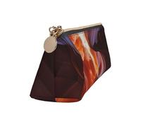 Leather Pencil Case Cute Zipper Pencil Pouch Aesthetic Pen Bag Antelope Canyon Cosmetic Makeup Bag for Men Women