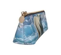 Leather Pencil Case Cute Zipper Pencil Pouch Aesthetic Pen Bag Polar Bear Ice Cosmetic Makeup Bag for Men Women