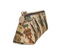 Leather Pencil Case Cute Zipper Pencil Pouch Aesthetic Pen Bag Women in ancient egypt Cosmetic Makeup Bag for Men Women