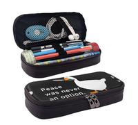 Leather Pencil Case Goose with Knife Zipped Compartments Pencil Bag Pen Cases Storage Bag