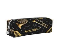 Leather Pencil Case Musical Instruments Stationery Pencil Bag Makeup Pouch Portable Office Stationery Bag for Teens Girls Adults