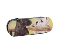 Leather Pencil Case Organizer for Stationery Storage,Scottish Terrier Dog West Highland Terrier