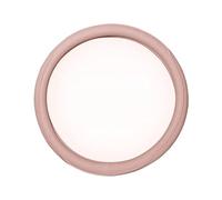 Leather Perforated Patchwork Car Steering Wheel Cover Non-slip Breathable Universal 15 Inch Universal Interior Accessories(Pink)