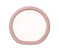 Leather Perforated Patchwork Car Steering Wheel Cover Non-slip Breathable Universal 15 Inch Universal Interior Accessories(Pink Type D)