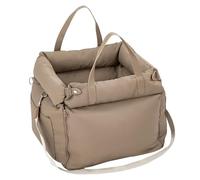 Leather Pet Car Seat for Pilot Ridgeline Elysion Non-Slip Removable Waterproof Scratch-Resistant Easy to Clean Camping with Safety Belt Car Accessories,Light Brown