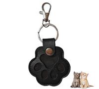 Leather Pet Memorial K-eychain, Dog Hair Collector K-eychain Charm Memorial Storage Box, Cute Dog Paw Shaped Eather Paw Keyring, Pets f-ur Keepsake Keyring for Collecting Hair, Pet M-emorial Gif-t