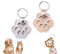 Leather Pet Memorial Keychain,Pet Fur Keepsake,Pet Memorial Gifts,Cute Paw Keychains,Memory Collector Box,Holds Fur,Gift For Pet Lovers (B1)