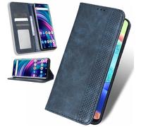 Leather Phone Case Compatible with ZTE nubia RedMagic 10 Air, Wallet Magnetic Cover with Credit Card Slots and Flip Stand, Blue