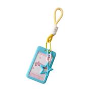 Leather Photocard Holder 3Inch Credit Card Sleeve Pendant Keychain Badge for Student Identity Document Photo Card Pendant Keychain