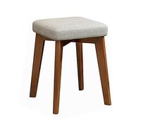 Leather Piano Bench Vanity Stool - Cushioned Seat Makeup Dressing Stool with Solid Wood Legs Easy Assembly Multiple Color Options - Perfect for Musicians & Makeup Artists