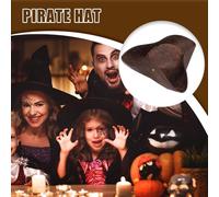 Leather Pirate Tricorn Hat - Costume Accessory, Colonial Dress Up Prop, Masquerade And Theater Performance, Halloween Accessories | School Plays Family Party Birthday Festival Cosplay Gathering