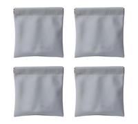 Leather Pocket Cosmetic Bag Waterproof Selfs-Closing Small Makeup Pouches Minis Travel Storage for Headphones Jewelry Squeeze Makeup