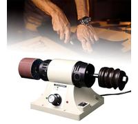 Leather Polishing Machine, 350W Electric Sander Polisher, 0-8000RPM Bench Grinder with Flexible Shaft Handle for Leather Edge Grinding