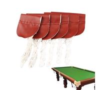 Leather Pool Table Pockets - Billiards Net Bag Replacement, Professional Drop Holders Pocket Net Pool Table Brush Drop Bag Nets For Billiard Lovers