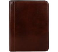 Leather Portfolio, Dark Brown Leather Organizer, Document Holder - Time Resistance