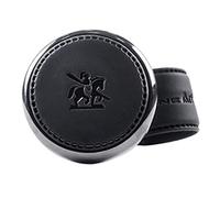 [Leather Power Knob] BLACKSUIT can be mounted on all models Vehicle Handle Spinner Power Handle Spinner Handle Car Accessories luxury Hi-quality Power Handle Steering Wheel Spinner Knob (Black)