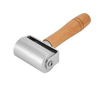 Leather Press Edge Roller Leather Edge Creaser Handmade Wooden Handle Carbon Steel Leather Wheels Craft Roller Tool (80 mm)