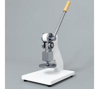 Leather press, heavy-duty manual punching and flattening, 346° feed, 3-level height adjustment, for punching, embossing, cutting and extrusion (White Circle)