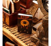 Leather Printed Notebook - Stop Doomscrolling, Mindfulness Journal