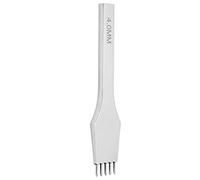 Leather Prong Round Hole Punch, Steel Leather Craft Chisel Tool, 4mm DIY Stitching Punch with Comfortable Handle, High - Strength Steel for Durable Use in Leatherworking Projects (5 teeth)