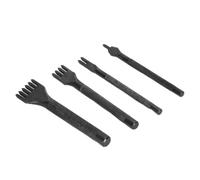 Leather Punch, Leather Working Tools Leather Hole Punch Stainless Steel Porous Punch Leather Craft Tool Hole Punches 1/2/4/6 Tooth DIY Punch Leather Suture Round Punch for