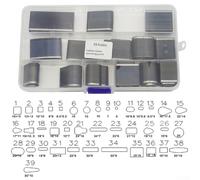 Leather Punch Set with 55 Hardened Steel Punches for Crafting and Small Product Repairs (C)