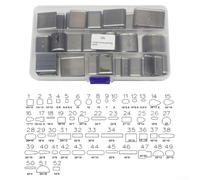 Leather Punch Set with 55 Hardened Steel Punches for Crafting and Small Product Repairs (D)