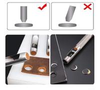 Leather Punch Tool 1.5-4mm Round Hole Puncher for Belts, Watch Straps, DIY Leather Craft, Canvas, Vinyl, Rubber, Webbing and Gasket Making, 45# Steel Hand Tool for Precision(1.5mm)